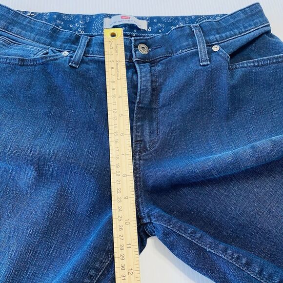 Levis 525 Perfect Waist Bootcut Jeans Women's 14M (Fit 32x30) Denim Flap Pockets - Picture 7 of 11